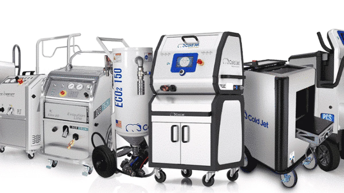 Cold Jet dry ice blasting machines portfolio; full lineup